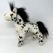 "Douglas Appaloosa Caballo Peluche Animal de Peluche HERA 2015 Blanco y Negro 12" segunda mano  Embacar hacia Argentina