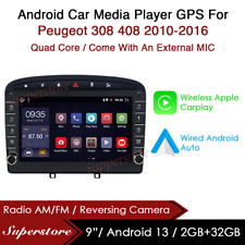 Reprodutor de mídia estéreo veicular 9” Android 13 unidade principal GPS para Peugeot 308 408 10-16 comprar usado  Enviando para Brazil