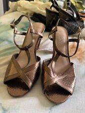 Bronze bar heels for sale  GLASGOW