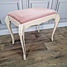 Retro Vintage Upholstered Piano Dressing Table Foot Stool Queen Anne Legs for sale  Shipping to South Africa