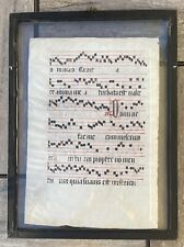 Large Double Sided Vellum illuminated Latin Music Manuscript Antique for sale  Shipping to South Africa