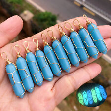 10 peças pingente de pedra luminosa azul brilho no escuro chakra reiki amuleto de cura comprar usado  Enviando para Brazil