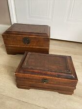 Set wooden lidded for sale  BIRMINGHAM