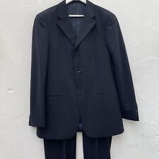 Traje para hombre Armani Collezioni 40"" 32 x 33 negro textura 3 botones lana italiana fina segunda mano  Embacar hacia Argentina