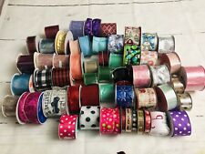 Ribbon Lot- Over 54 spools new and used various designs/widths (wired/non-wired) for sale  Shipping to South Africa