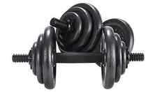 Opti Dumbbell Cast Iron For Gym Exercises Workout Rubber Grips Fitness Set 20kg for sale  Shipping to South Africa