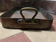 Huge Gaillard vintage French copper roasting tray usato  Spedire a Italy