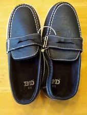 Boys Detail Stitching Classic Comfort Black Boat Shoes Size 2/3-M for sale  Shipping to South Africa