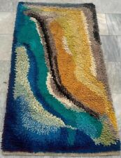 Alfombra peluda sueca escandinava peluda vintage alfombra de felpa Rya 145X75 cm segunda mano  Embacar hacia Argentina