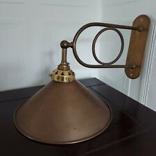 1 DISTRESSED LARGE COPPER/ BRASS WALL LIGHT FITTING LANTERN EX PUB LIGHT SUPERB for sale  Shipping to South Africa