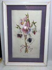 Antique Botanical GLOXINIAS Engraving ￼Wood Frame 18x13 Art 1800’s for sale  Shipping to South Africa