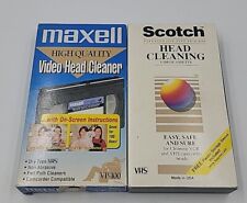 Lote de 2 casetes de video VHS VCR limpiador de cabezales de cinta escocés y Maxell segunda mano  Embacar hacia Argentina