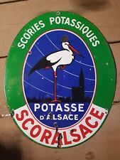 Plaque Émaillée Scories Potassiques D Alsace potasse Tres Rare Couleurs d'occasion  Strasbourg-