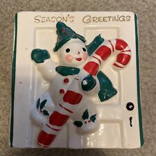 Vintage Christmas Planter Candle Holder Snowman Japan Napco? for sale  Saint Marys