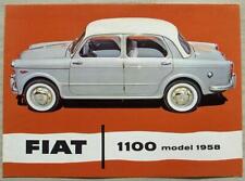 Folleto de ventas de autos familiares Fiat 1100 y 1100 1958 #1389, usado segunda mano  Embacar hacia Argentina