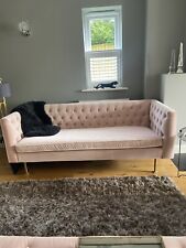 Pink seater sofa for sale  KIDLINGTON