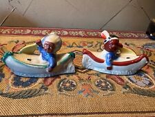 Vintage Native American Heritage Indians in Canoes Salt & Pepper Shakers Japan for sale  Shipping to South Africa