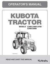 Tractor Operator Manual Supplement Fits Kubota L3560 L4060 L4760 L5460 L6060 CAB for sale  New York