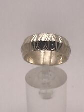 ANILLO DE BANDA DE CORTE BRILLANTE DE PLATA ESTERLINA 925 ITALIA TALLA 8, usado segunda mano  Embacar hacia Argentina