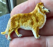 Broche raro vintage prata esmalte collie áspero Lassie cachorro Kenart comprar usado  Enviando para Brazil