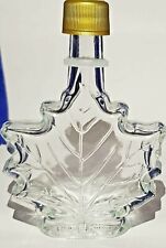 Used, Canadian Maple Leaf Shape Clear Glass Syrup Bottle Embossed Empty for sale  Shipping to Canada