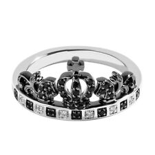 1.00 Ct Round Lab-Created Diamond Wedding Crown Ring 14k White Gold Plated for sale  Shipping to South Africa