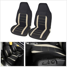 2Pcs Car Front Seat Covers Polyester Fabric High Back Bucket Protector Cushions for sale  Shipping to United Kingdom