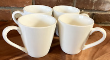 Juego de 4 tazas/tazas de café de porcelana blanca artesanales Sur La segunda mano  Embacar hacia Argentina