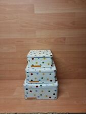 Emma Bridgewater Polka Dots 3 Square Cake Baking Storage Tins for sale  Shipping to South Africa