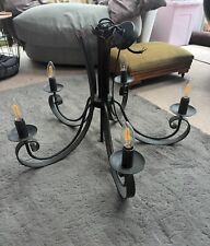 Miller Italy Hand Forged Iron 5 Arm Medieval Gothic Steampunk Chandelier Light for sale  Shipping to South Africa