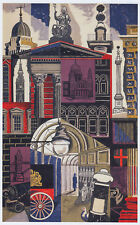City of London Edward Bawden poster design in 11x14 mount ready to frame SUPERB for sale  UK