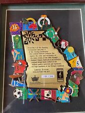 RARO 1996 Atlanta Olympic Coca Cola Day 17 Events Map Pins Set Framed LE200 comprar usado  Enviando para Brazil