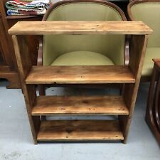 Rustic Antique Pine Wood Shelving Unit  Farmhouse Kids Bookcase Utilitarian for sale  Shipping to South Africa