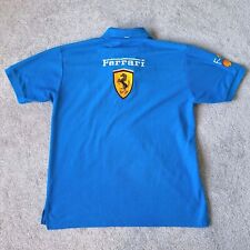 Camisa polo masculina Ferrari grande azul manga curta algodão comprar usado  Enviando para Brazil