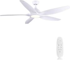 Ceiling Fan Light Newday White 5 Blade Ceiling Fan With LED Light Remote , used for sale  Shipping to South Africa