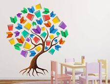 Tree With Books Wall Stickers Vinyl Decal Mural Home Decor Removable For bedroom, used for sale  Shipping to South Africa