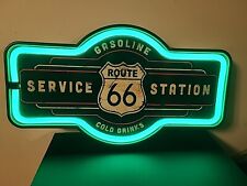 Placa de neon LED Route 66, 17" para bar, garagem ou caverna do homem vintage comprar usado  Enviando para Brazil