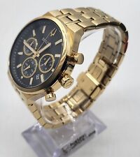 Bulova - Relógio de quartzo masculino Chrono ouro mostrador preto aço inoxidável - 97B213 comprar usado  Enviando para Brazil