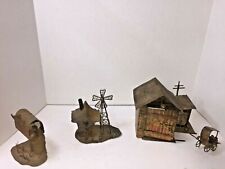Arte popular casa de campo moinho de vento carro caixa de correio vintage enferrujada escultura de soldagem primitiva comprar usado  Enviando para Brazil