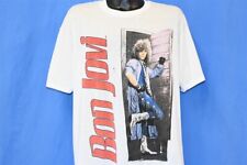Camiseta vintage anos 80 JON BON JOVI SLIPPERY WHEN WET WORLD TOUR ROCK METAL BAND GG comprar usado  Enviando para Brazil