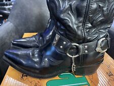 LAREDO MENS BLACK LEATHER COWBOY BOOTS SIZE 8.5 WESTERN for sale  Shipping to South Africa