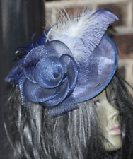 Blue statement fascinator for sale  LEEDS