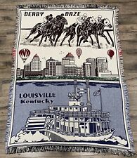 Cobertor de tapeçaria vintage anos 90 Louisville, Kentucky Derby Daze 46x62 comprar usado  Enviando para Brazil