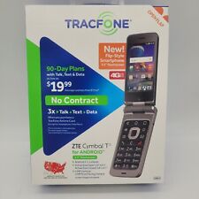 NUEVO Teléfono Celular ZTE Cymbal T Z353VC TracFone Negro 4G LTE Android Táctil Abatible segunda mano  Embacar hacia Argentina