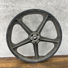 Used, Vintage Skyway Tuff II Front Wheel Black For PARTS No Axle 1980s Metal Flange for sale  Shipping to South Africa