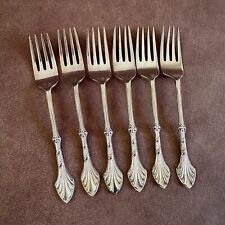 SET OF 6 VINTAGE ART DECO A&S EPNS SILVER PLATE CUTLERY DESSERT FORKS for sale  Shipping to South Africa