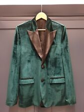 mens green velvet jacket for sale  SAFFRON WALDEN