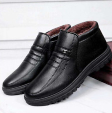 Chaussures montantes hautes homme noir marron enfiler sans lacets hiver fourrées, occasion d'occasion  La Roche-sur-Yon