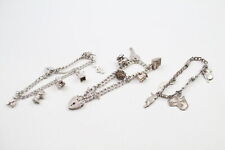 Silver charm bracelets for sale  LEEDS