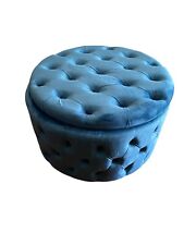 Blue tufted round for sale  Fort Pierce